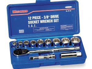 Socket Set 12 pcs 1/4" 4, 5, 6, 7, 8,  3/8" 10, 11, 12, 14, 16,18, 20