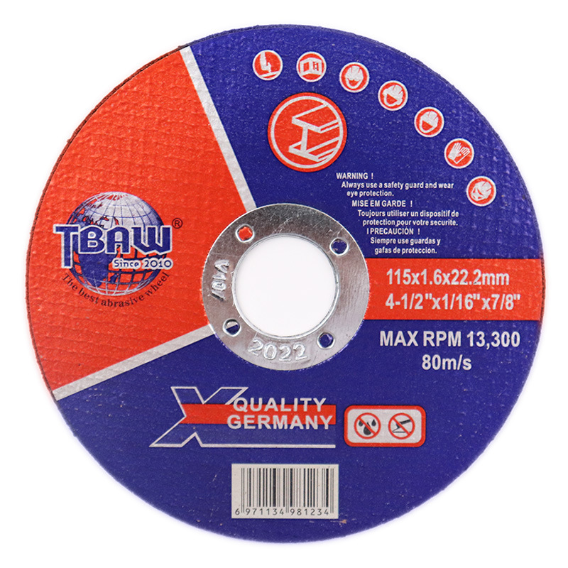 Cutting Disc 115x1.6x22mm=4.1/4"x1/16"x7/8" BLUE POWER STAINLESS STEEL TLS64505