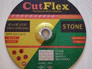 Cutting Disc 230x3x22mm=9"x1/8"x7/8" STEEL/STONE TLS60102
