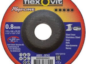 STEEL CUTTING DISC 115MM=4.1/2", 0.8mm=1/32" TLS65407 KLI-322182