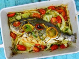 Oven-Roasted Sea Bass