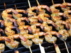 Grilled mango shrimp
