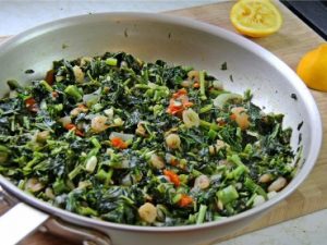 Jamaican Callaloo with Shrimp